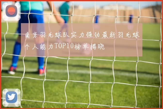 南京羽毛球队实力强劲最新羽毛球个人能力TOP10榜单揭晓